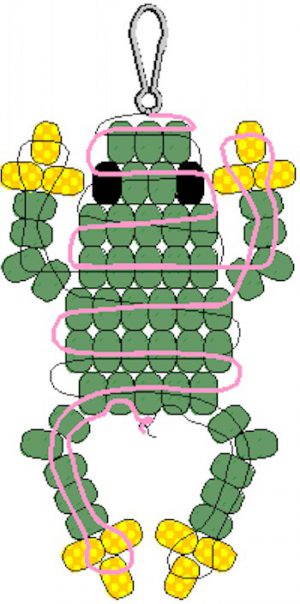 pony bead frog pattern