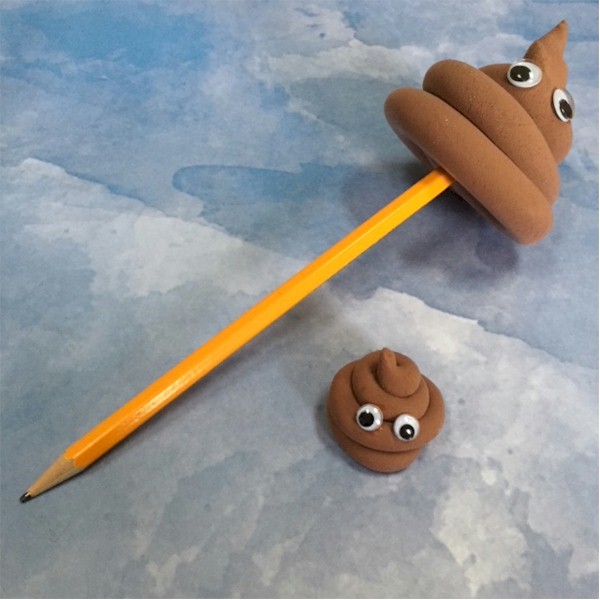 Poop Emoji Pencil Toppers