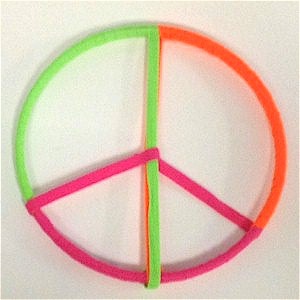 Repurposed Shoelace Peace Sign