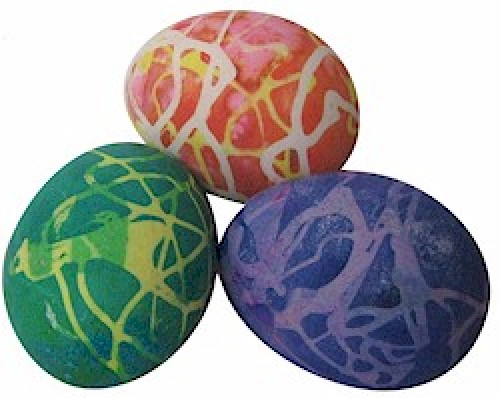 DIY Rubber Cement Easter Eggs