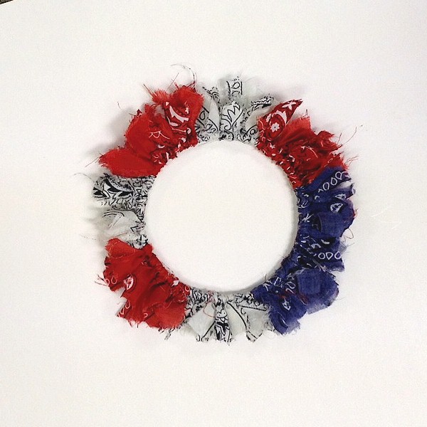 Shabby Chic Patriotic Wreath