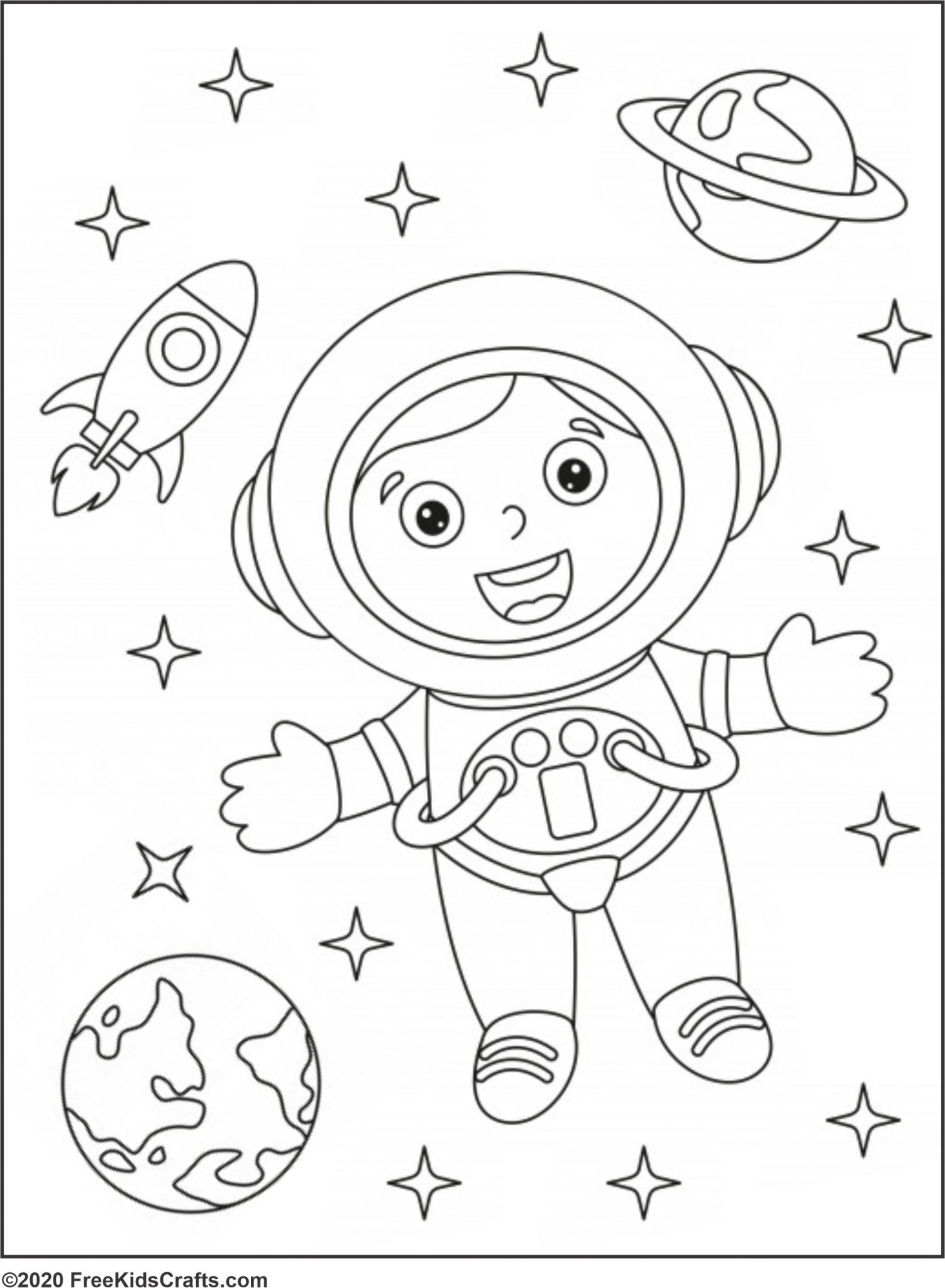 Space Coloring Pages For Kids Printable Coloring Pages