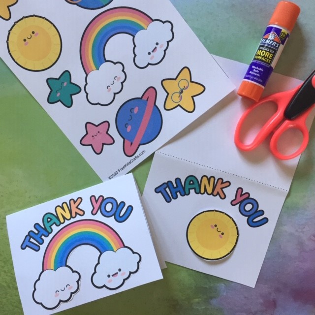 Rainbow Thank You Card for Essential Workers