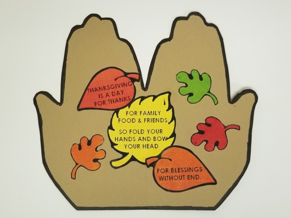 Handprint Thanksgiving Poem