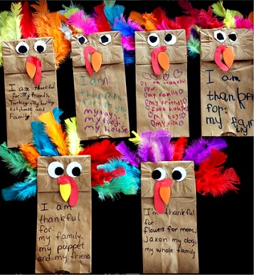 Thanksgiving Turkey Paper Bag Puppet