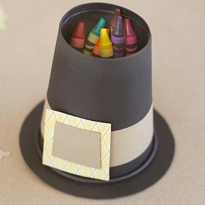 Pilgrim Hat Crayon Holder