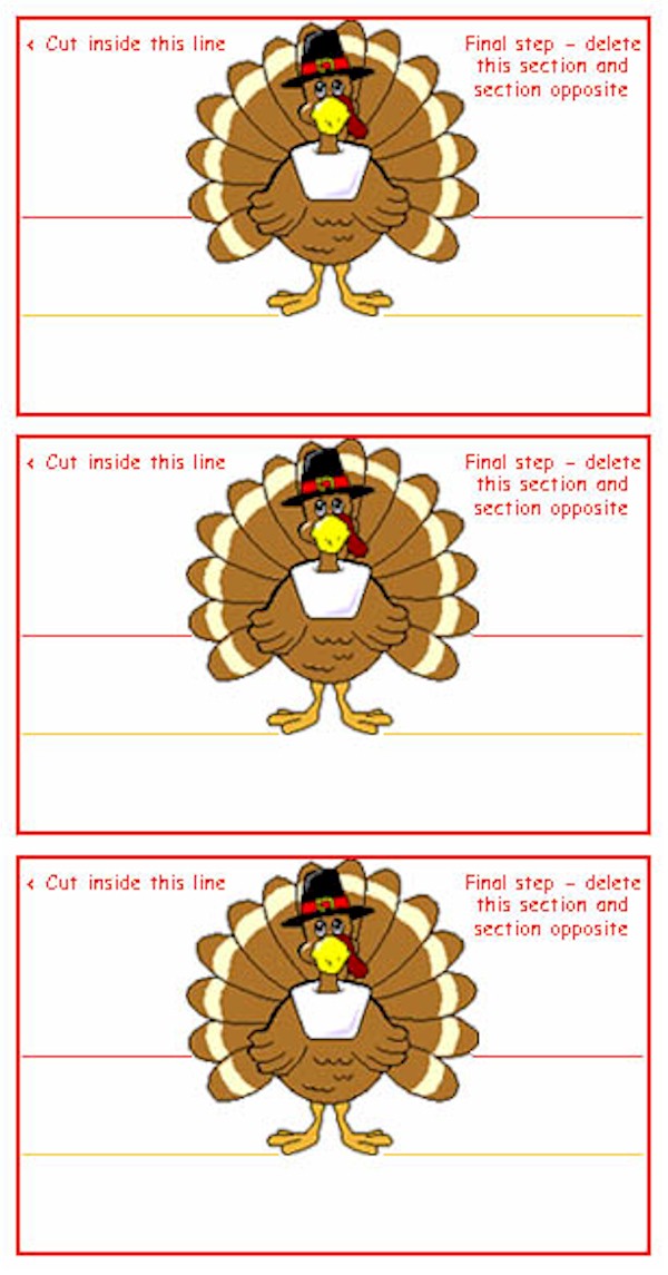 Printable Thanksgiving Placecards