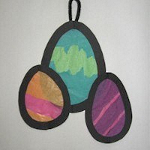 Tissue Paper Easter Eggs