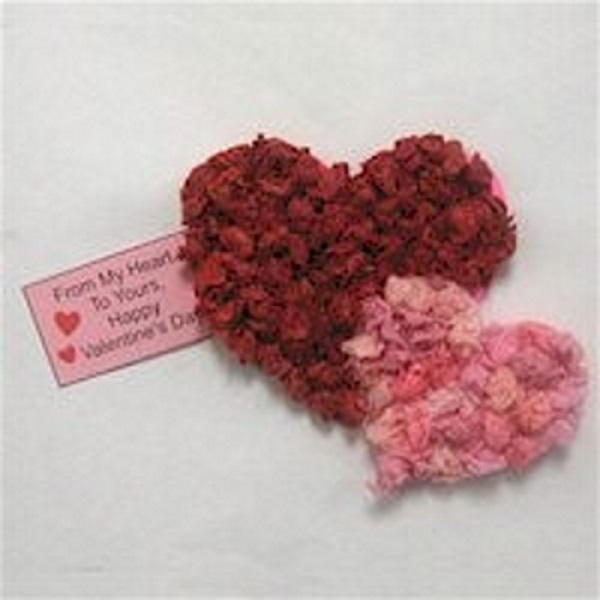 Tissue Paper Heart Card