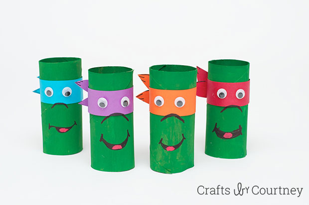 Cardboard Tube Ninja Turtles