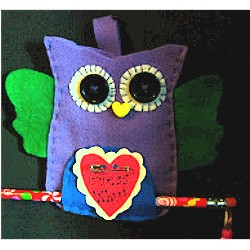 Sew a Valentine Felt Owl