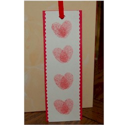 Valentine Thumbprint Bookmark