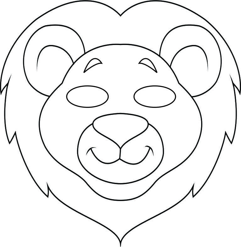 lion face coloring pages for kids - photo #26