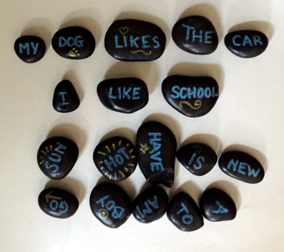 Make sentences using word rocks