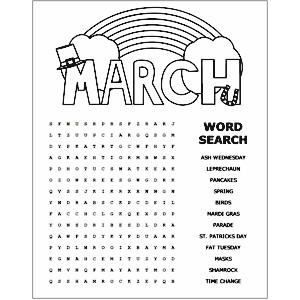 Printable March Word Search