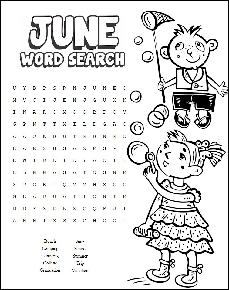 Printable Spring Word Puzzles